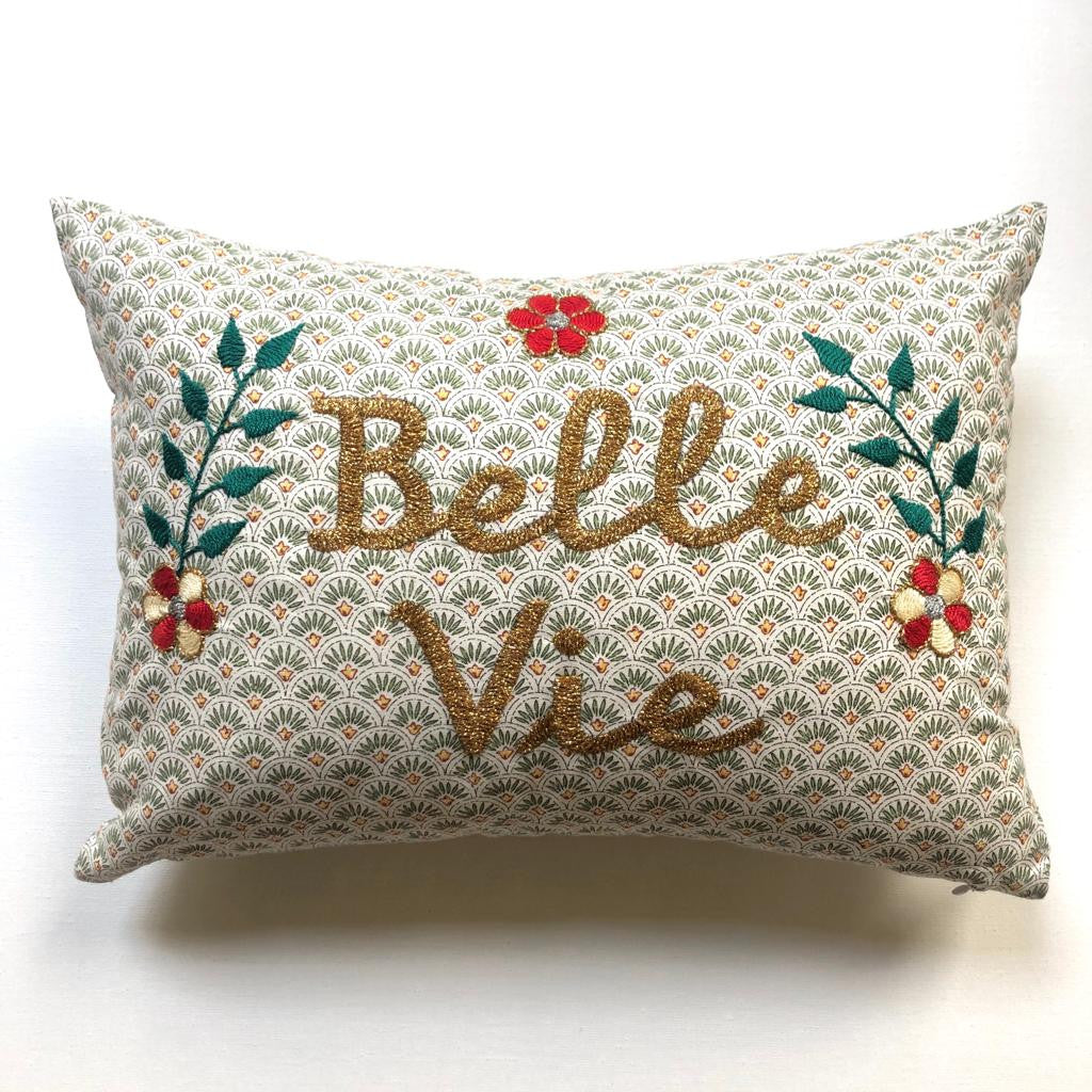 Embroidered Cushion Belle Vie