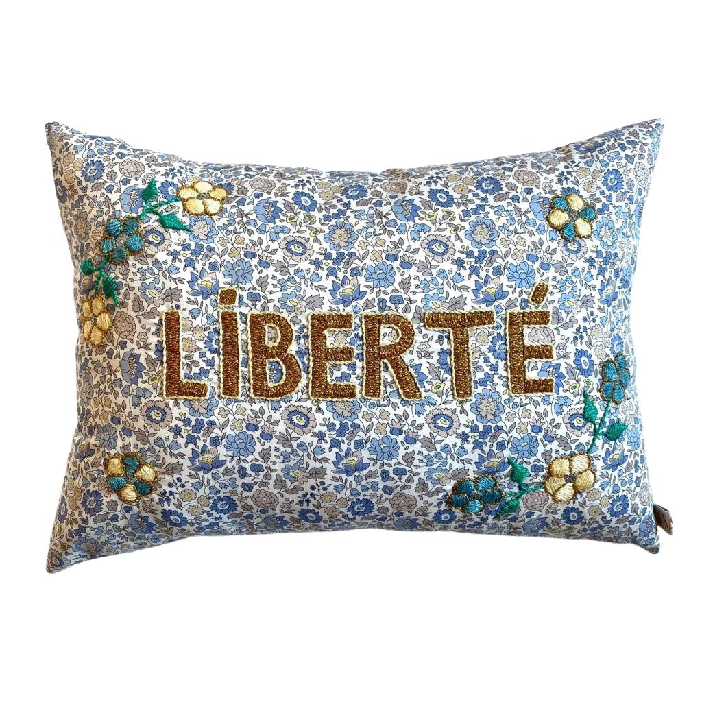 Embroidered Cushion Liberte