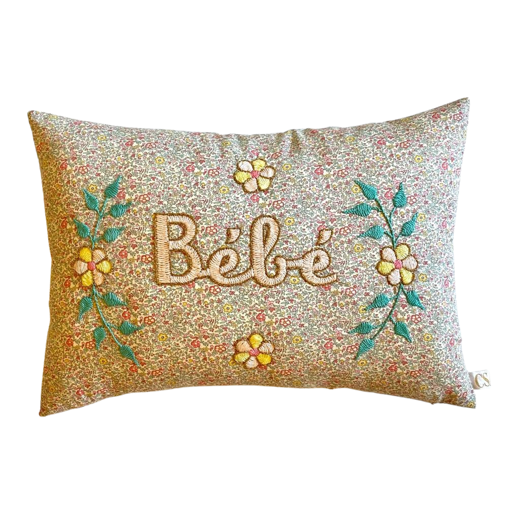 Embroidered Cushion Bébé