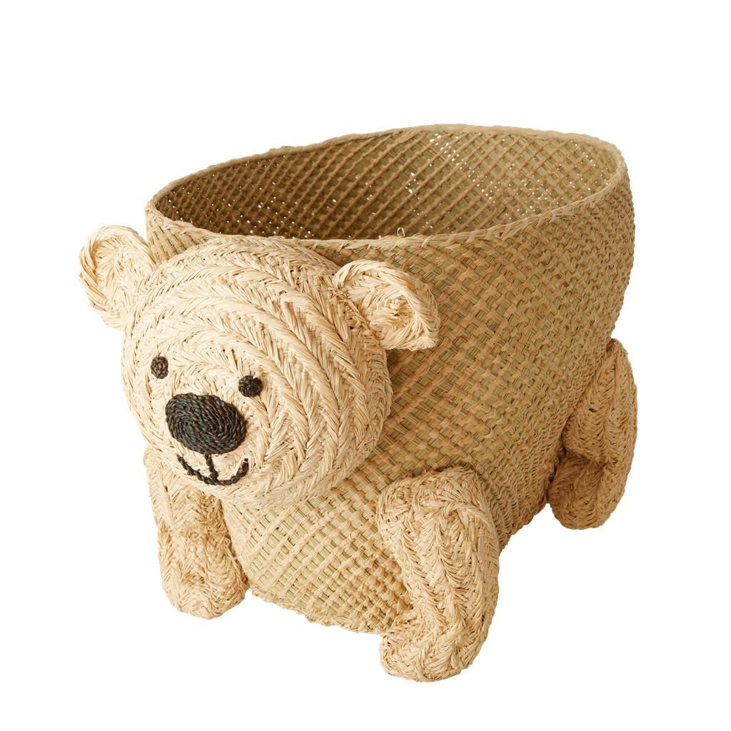 Rice Storage Basket Bear Natural